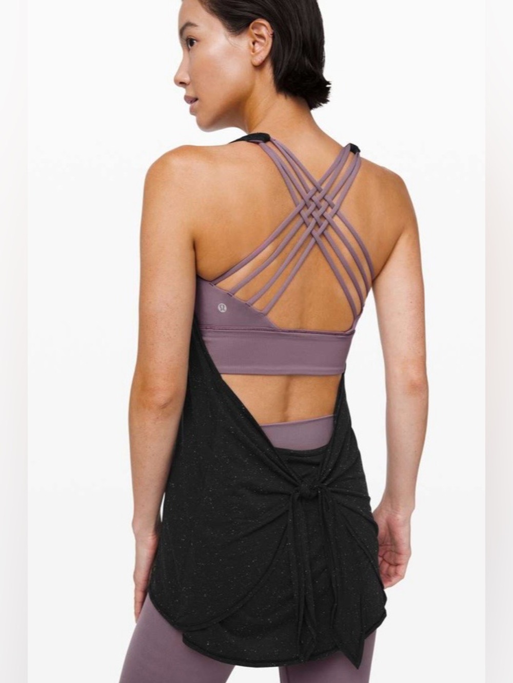 Lululemon Frosted Mulberry Tied in Energy 2 in 1 tank